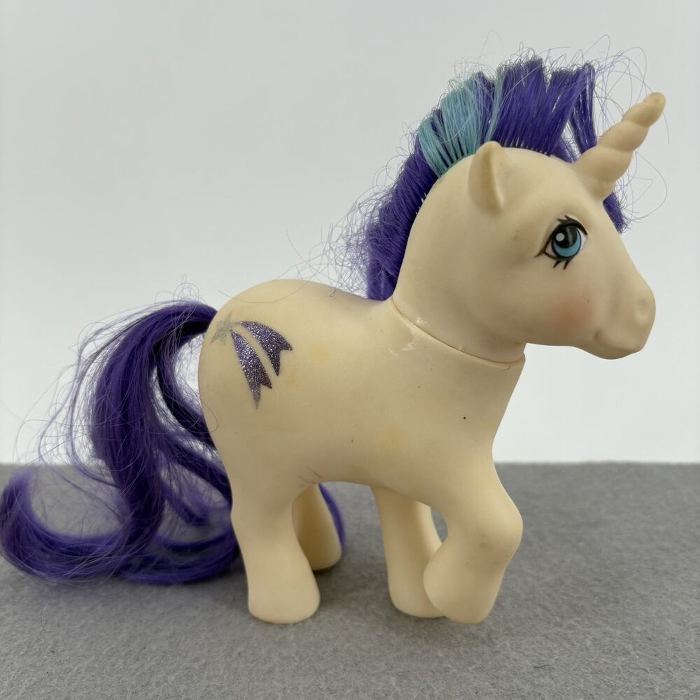 Vintage My Little Pony G1 Glory Shooting Star Unicorn 1983 Hasbro Purple Hair